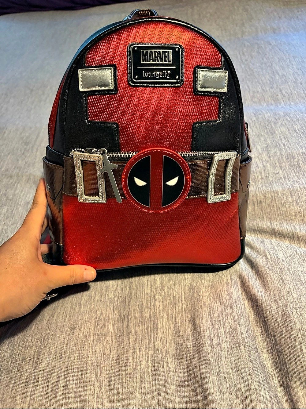 Marvel Deadpool Backpack in Red & Black Like New